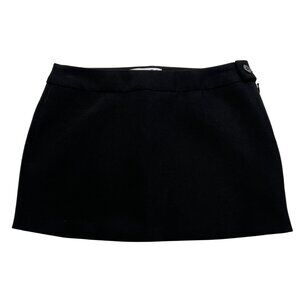 LEAU Classic Column Micro Mini Skirt in Black